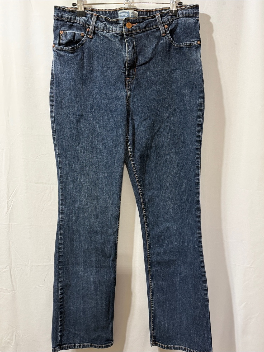 Signature by Levi Strauss Dark Blue Straight Leg Jeans